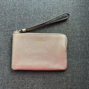 Coach gold wristlet